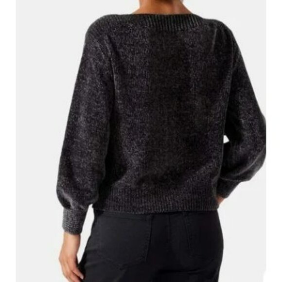 Tommy Bahama Luna Chenille Boatneck Long Sleeve Sweater Black Size Small - Picture 5 of 6